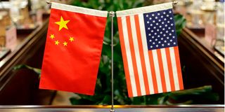 US, China flags