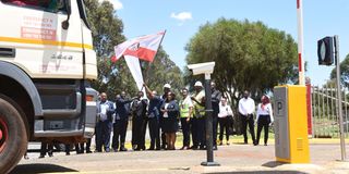 Officials of revenue authorities in Kenya and Uganda at the launch of Smartgate at Kenya Pipeline Corporation Eldoret depot