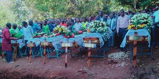 Burial of seven family members