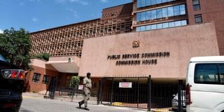 Public Service Commission offices at Commission House in Nairobi.