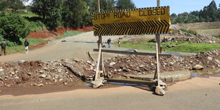 Part of the Kericho-Kisumu highway, a section that has been closed for the last three years due to delayed completion
