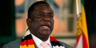 Zimbabwean President Emmerson Mnangagwa