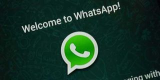 A message with the WhatsApp logo.