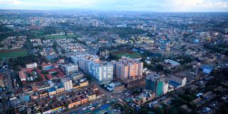 An aerial shot of government Affordable housing project in Ngara, Nairobi in this photo taken on December 25, 2021. 