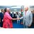 Trade Cabinet Secretary Moses Kuria (right) is welcomed by his predecessor Betty Maina