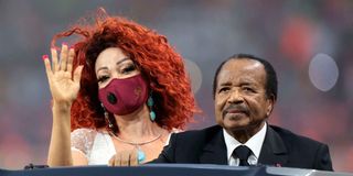 Cameroonian President Paul Biya and his wife Chantal Biya.