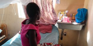 Domestic violence victim Veronica Lagat, 27, a mother of two from Kaseret village in Baringo Central
