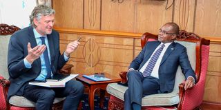Senate Speaker Amason Kingi holds talks with Danish Ambassador to Kenya Ole Thonke 