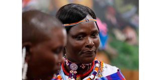 Maasai women from Kenya at the COP27 climate conference