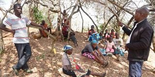 Banditry victims who fled Kapturo village in Baringo North