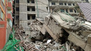 collapsed building in Kasarani 
