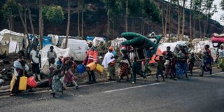 People flee from fighting in eastern DRC