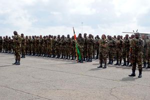  KDF troops at Jomo Kenyatta International Airport