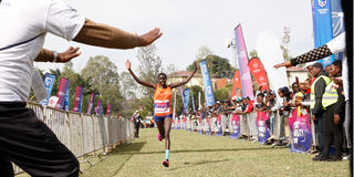 Catherine Reline wins Nakuru City Half Marathon