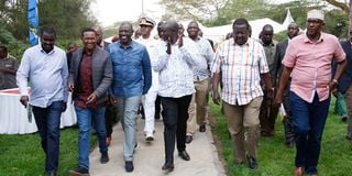 President William Ruto, his deputy Rigathi Gachagua and other Kenya Kwanza Alliance leaders