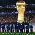 layers of France listen to the national anthems ahead of the Qatar 2022 World Cup Group