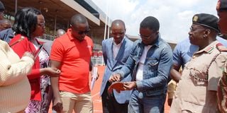 Sports CS Ababu Namwamba inspects Kinoru Stadium