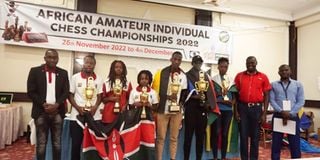 Team Kenya at Africa chess tournament
