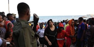 Boat capsized at Pirates Beach