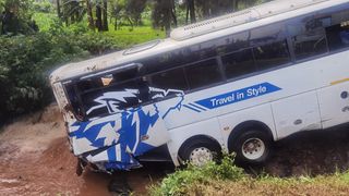 modern coast Accident bus plunges into river kisii