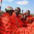 Elders dressed in shukas from the populous Purko clan in Narok County 