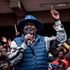 Azimio la Umoja One Kenya presidential party leader Raila Odinga speaks to his supporters at the KICC.