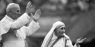 Pope John Paul II and Mother Teresa