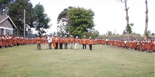 Some of the 238 circumcised boys who successfully completed the 14-day initiation rites under Agikuyu traditions