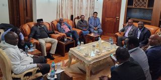 SP Rigathi Gachagua when he met elected members of the National Assembly and the Senate from Meru County.