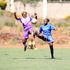 Lavender Akeyo (right) of Zetech Sparks vies for the ball with Lavine Achola of Gaspo 