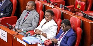 Meru Governor Kawira Mwangaza during her impeachment trial in the Senate