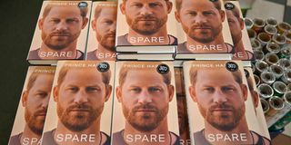 Copies of ‘Spare’ by Britain’s Prince Harry, Duke of Sussex, are displayed at a Barnes & Noble bookstore 