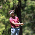 Njoroge Kibugu of Muthaiga Golf Club follows the progress of his tee shot 