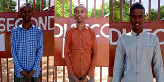 From left: Abdikadir Hussein Mohamed, Abdullahi Hassan and Abdifatah Aden Issack.