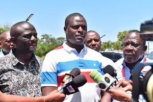 Kiharu MP Ndindi Nyoro addresses journalists after the lawmakers reached a consensus with the National Treasury