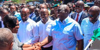 President William Ruto and Homa Bay Governor Gladys Wanga