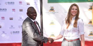British High Commissioner to Kenya Jane Marriott and Uasin Gishu County Governor Jonathan Bii 
