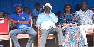 Opposition leaders Kalonzo Musyoka, Raila Odinga, Martha Karua and Wycliffe Oparanya