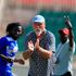 AFC Leopards coach Patrick Aussems reacts on the touchline 