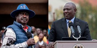 Azimio Raila Odinga and President William Ruto