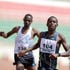 Samuel Kibathi crosses the finish line 
