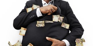 corrupt money bags kenya shillings