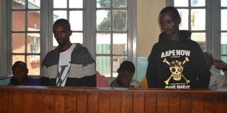 Members of an Eldoret gang terrorising Kahoya estate residents arrested and charged in court.