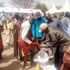 Education Cabinet Secretary Ezekiel Machogu distributing relief food in Turkana on March 7, 2023
