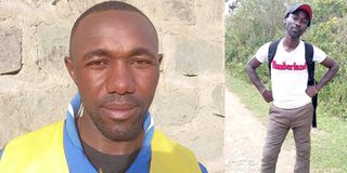 Mr John Gitonga (left) and Peter Njoroge who died after being attacked by neighbours on claims that he had stolen a motorcycle.
