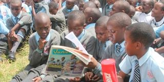 Pupils of St Christopher's-Nanyuki during the Nation Media Group's Newspaper in Education (NIE) programme