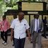 Nation Media Group Commercial Manager James Sogoti (right) is given a tour of Garissa University by VC Irura Ng’ang’a