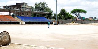 The playing surface at Dandora Stadium