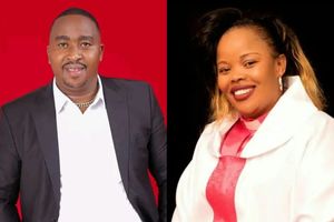 Gospel artiste Mirugi Dishon, real name Paul Mathenge Nderi, and Nakuru pastor Elizabeth Wanjiru Githigi.