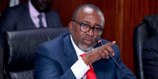 Agriculture Cabinet Secretary Mithika Linturi before the National Assembly Committee on Agriculture and Livestock